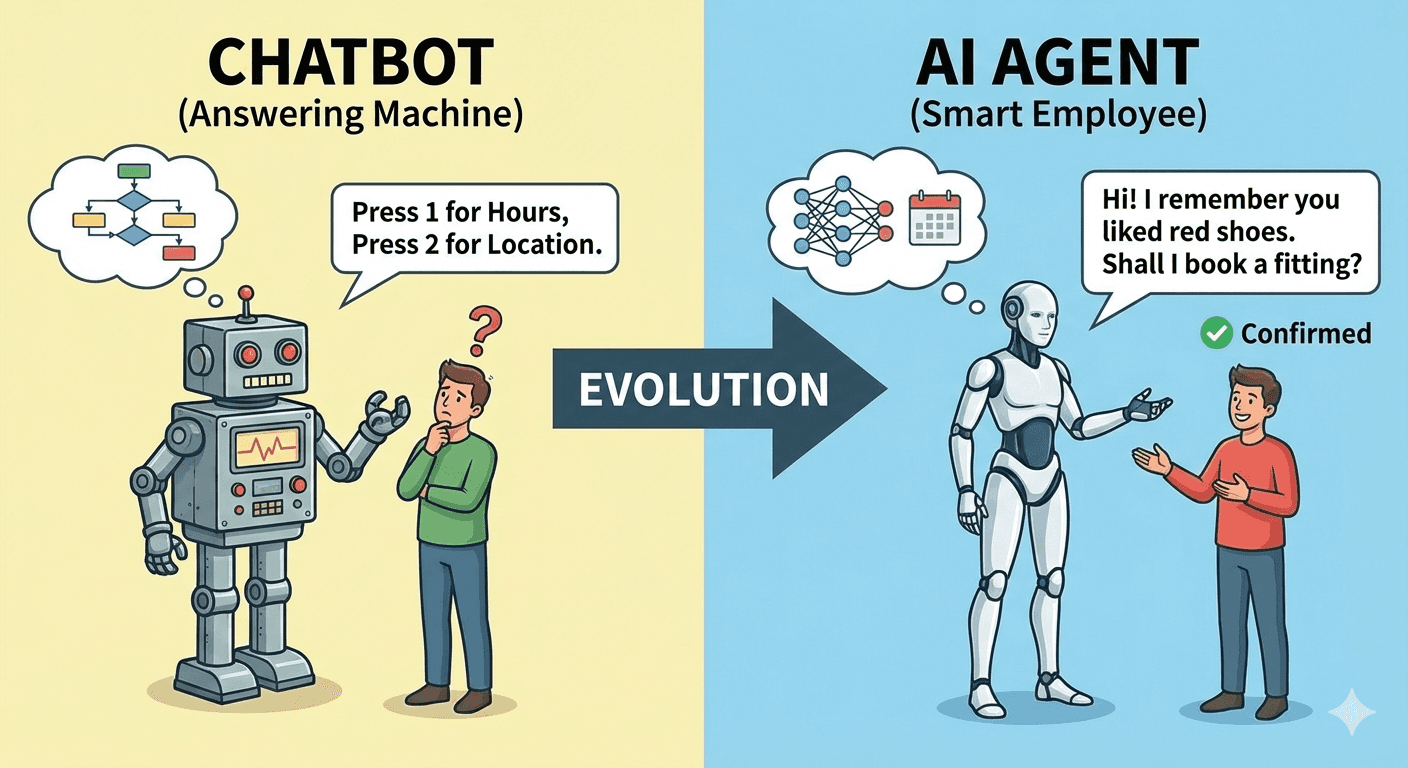 WhatsApp AI Agents in 2026: The Revenue Growth Playbook (Chatbots vs AI Agents)