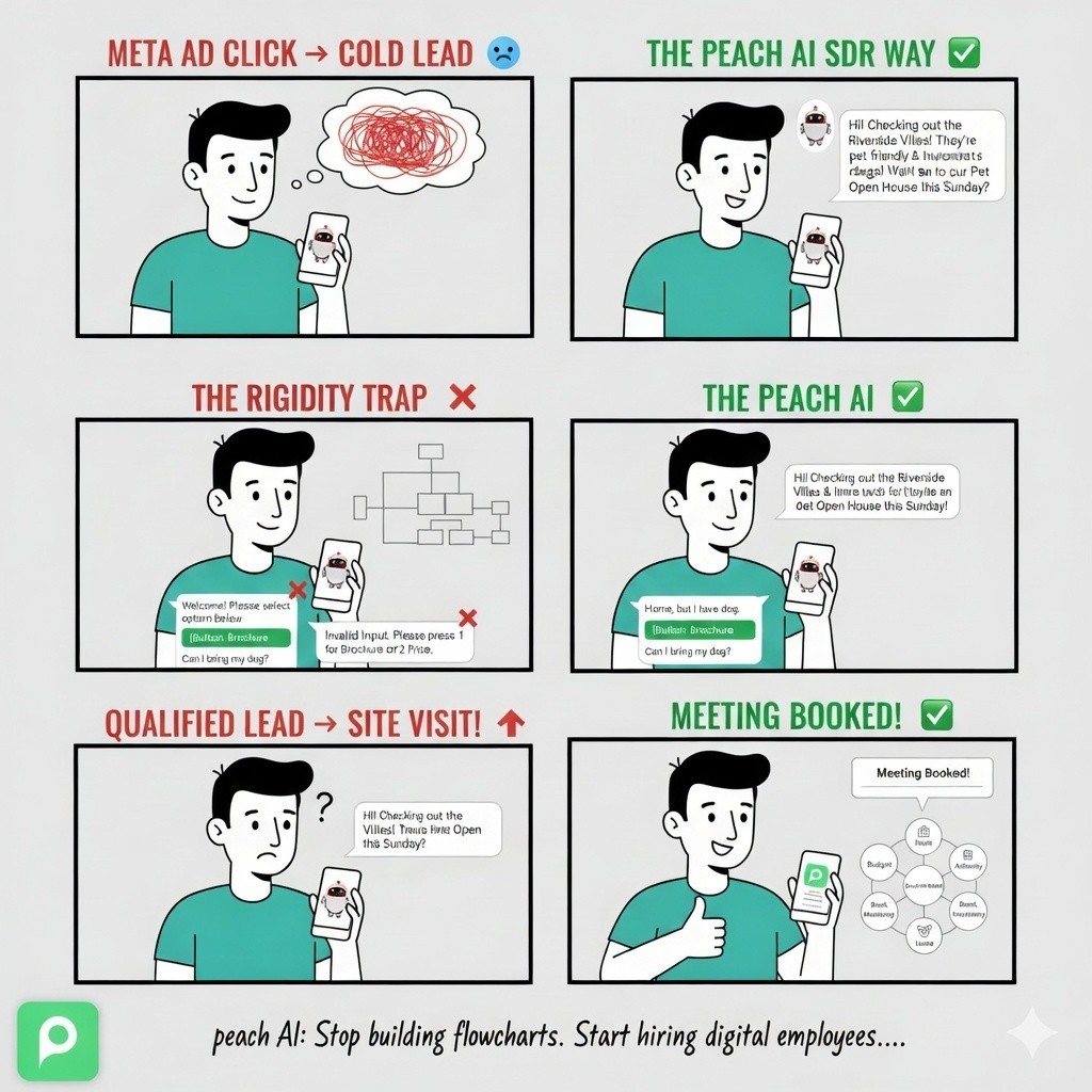 Stop Using Flow-Builders for Sales: Build a WhatsApp Lead Qualification Agent (The AI SDR)