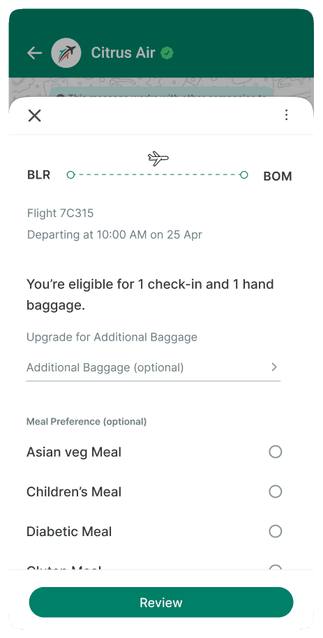 Citrus Air Check-in