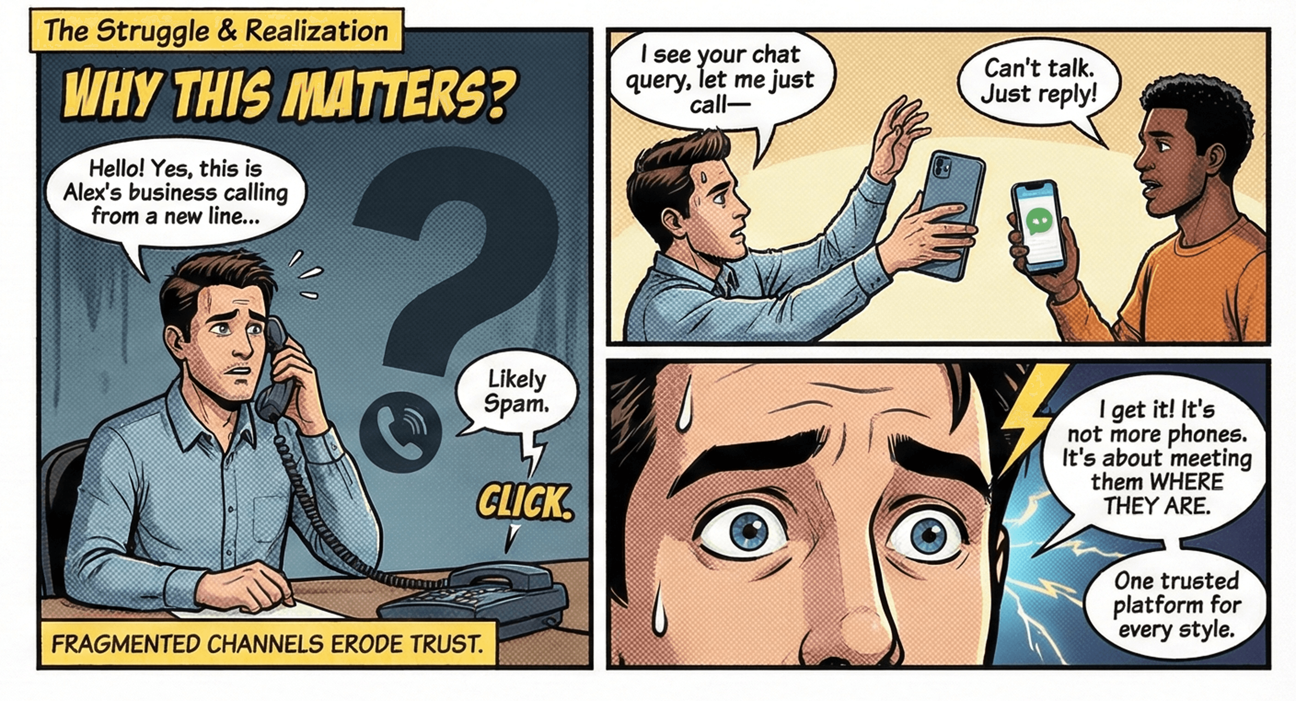 WhatsApp calls comic panel